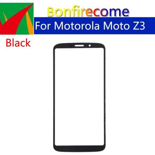 10pcs\lot Touchscreen For Motorola Moto Z3 Touch Screen Front Panel Glass Lens LCD Outer Glass 6.01"