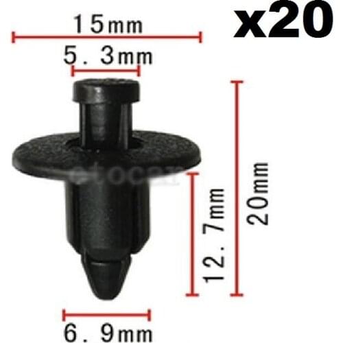 20pcs Fastener Push-Type Trim Retainer Clip Fits For Toyota MR2 / Celica For FGM For Chevrolet Equinox / Metro / S10 90467-07041