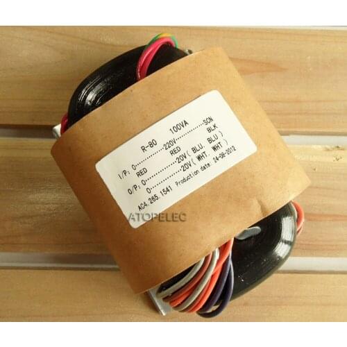 220V 100W R-Core Transformer 20V+20V for Audio Amplifier Preamps AMP R Core