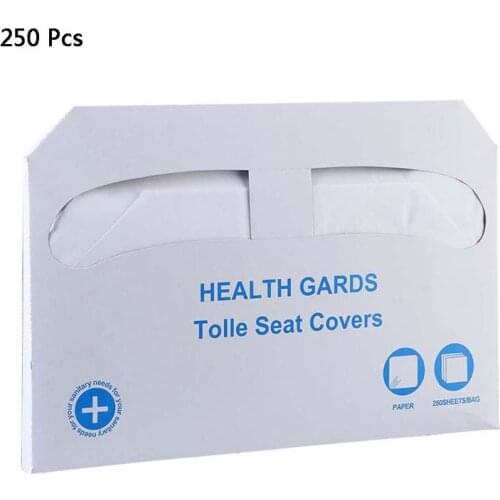 250Pcs Half-Fold Disposable Toilet Seat Covers Thicken Sanitary Flushable Guards