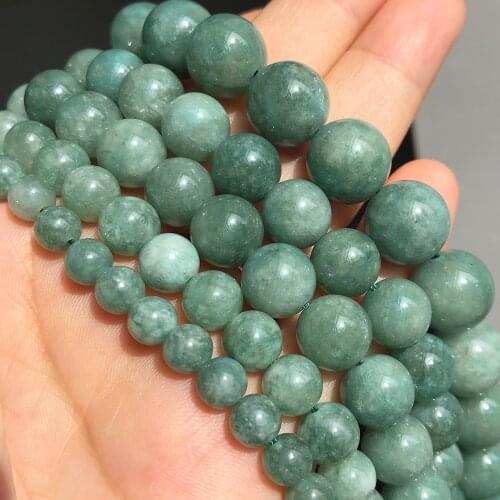 A+ Natural Stone Amazonite Color Jades Chalcedony High Quality Loose Spacer Beads For Jewelry Making DIY Bracelets 6/8/10mm 15"