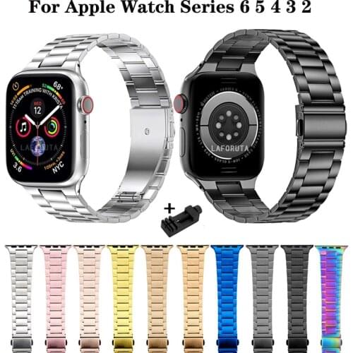 Bracelet for apple watch 6 se strap 40mm 44mm slim Stainless Steel band for iwatch series 5 4 3 38mm 42mm women Girls Wristband