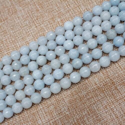 Natural Stone Beads FacetedJades Jaspers Round Spacer Loose Beads For Jewelry Making DIY Bracelet & Necklace