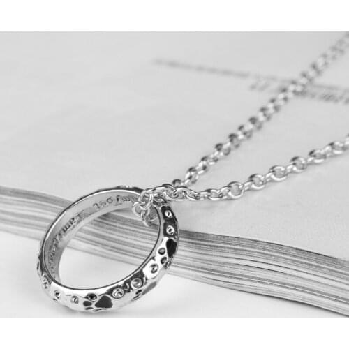 New Fashion Cute Pets Dogs Footprints Paw Chain Pendant Necklace Necklaces & Pendants Jewelry for Women Sweater necklace-30