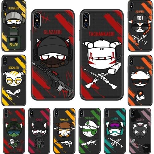 Game rainbow six siege Phone Case Cover Hull For iphone 5 5s se 2 6 6s 7 8 12 mini plus X XS XR 11 PRO MAX black painting prime