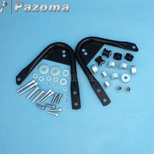 Black Motorcycle Two Up Luggage Rack Detachable Docking Hardware Kit for Harley Touring Road King Electra Street Glide 1997-2008