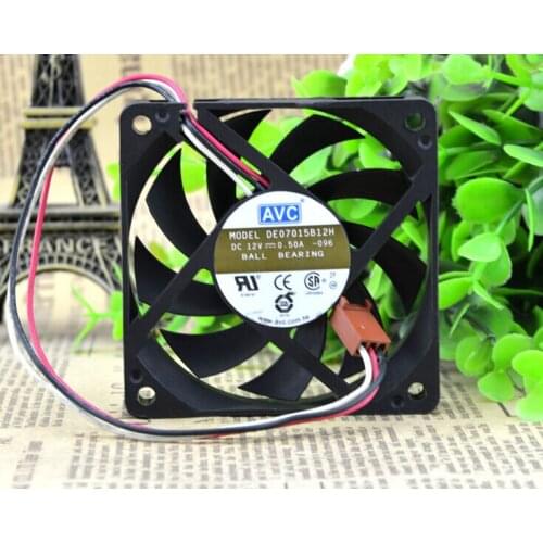 DE07015B12H 12V 0.50A 7CM genuine 70*70*15 3 line CPU high air fan