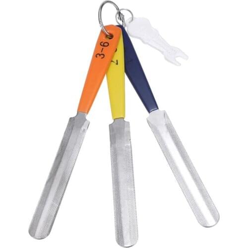 3Pcs Stainless Steel Guitar Double Sided Steel Nut Files Set Bridge Pin Puller Luthiers Tool Guitar Accessories