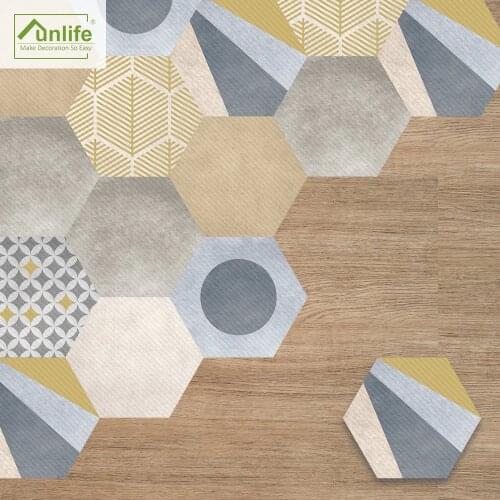 Funlife® Vintage Colored Cement Floor Stickers Anti-Slip Self-Adhesive Waterproof Floor Tiles for Bathroom Kitchen Home Decor