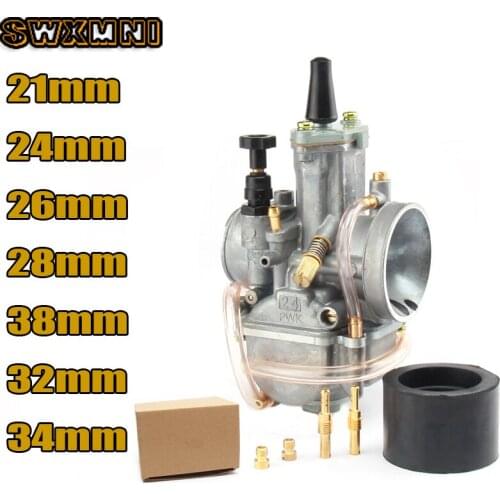 21 24 26 28 30 32 34mm 2 Stroke Engine Motorcycle PWK Carburetor with Power Jet for Honda Suzuki ATV UTV Pit Bike