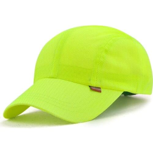 Solid Color Hat 6 Colors Men Sun Shade Hats Women Summer Party Street Mesh Fast Drying Baseball Cap Adult Hip Hop Caps