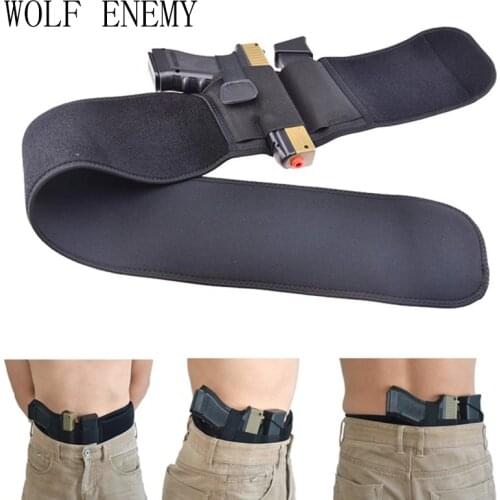 Left or Right hand Belly Band Holster Gun Pistol Holsters Fits for Glock 17 18 19 22 23 31 32 and most Pistol