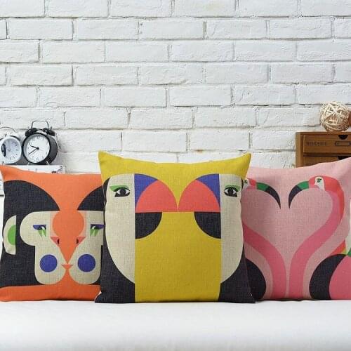 Creative animal throw pillow covers printed cushion home decor /fronha de travesseiros No Inner