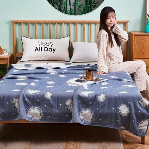 Gauze Blanket 100%Cotton Throw Dandelion Bed Linen Stone Grid Moon Summer Quilt Bedclothes For Baby Children Adult Home Textile