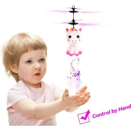 Mini Drone Hand Induction Flying Ball Toy Funny RC Helicopter Aircraft For Kid Toys Present Gift Flying Toys with Light