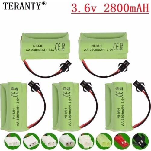 T Model ) 3.6v 2800mah NiMH Battery For Rc toys Car Tanks Trains Robot Boat Gun AA 2400mah 3.6v Rechargeable Battery 10Pcs