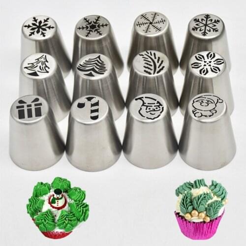 20pc Cake Icing Piping Tips Christmas Decoration for Home Pastry Nozzle Bakeware Cupcake Cake Decorating Pastry Baking Tools Kit