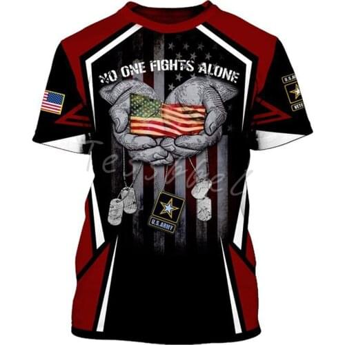 Tessffel Newest US Army 3D Print Fashion T-Shirts Summer Casual Men/Women Harajuku Cool Camo Top Short Sleeve Streetwear A8