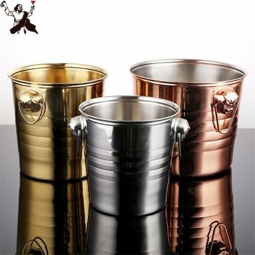 3L/5L/7L Tiger Head Stainless Steel Ice Bucket Wine Champagne Wine Chiller Bottle Cooler Champagne Beer Chiller Ice Barrels