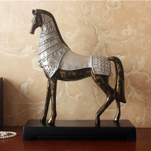 Retro lucky horse ornaments USA Home Furnishing soft outfit study office furnishings opened a birthday gift