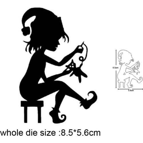 Christmas elf Angel Metal Cutting Dies for 2020 New Stencils dies DIY Scrapbooking dies Embossing Album Cards Making Craft dies