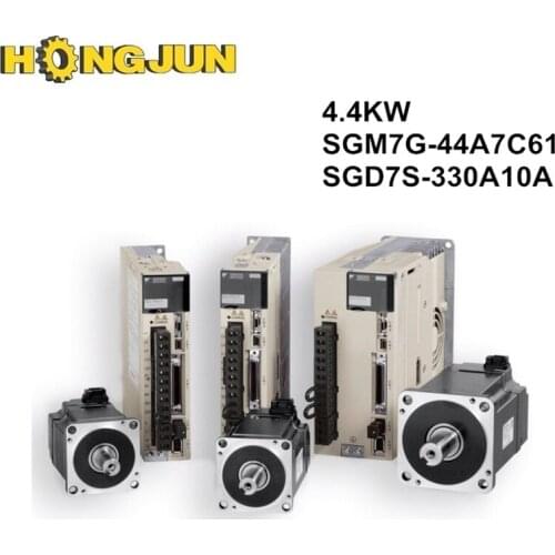 SGM7G-44A7C61 + SGD7S-330A10A + cables, Original YASKAWA 4.4KW absolute encoder servo motor and driver