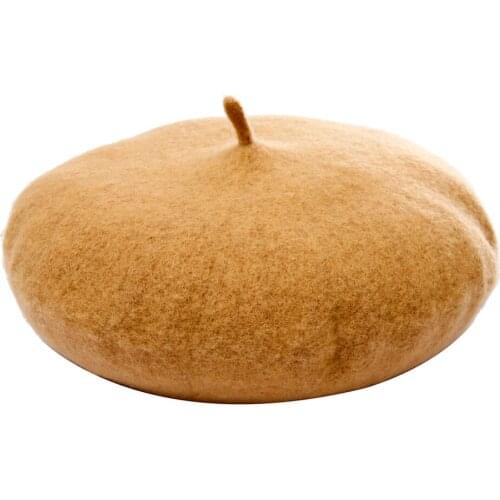LNPBD Wool Beret Hat Classic Solid Color French Beret for Women