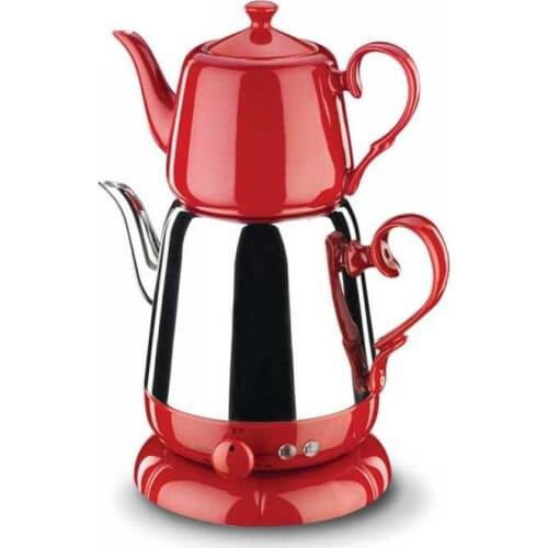 Korkmaz A339-03 Nosta Red Tea Machine Turkish Electric Teapot Tea Kettle Machine Maker Samovar Turkish Hot Tea Maker