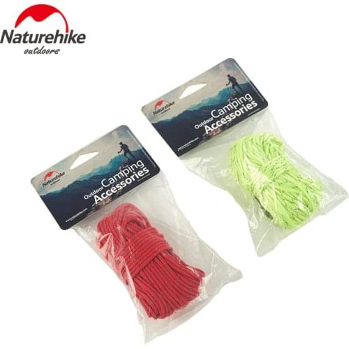 Naturehike 4x4m Outdoor Strong Fluorescent Guyline Tent Accessories Guy Line Wind Rope Camping Tarp/Tarpaulin Cord
