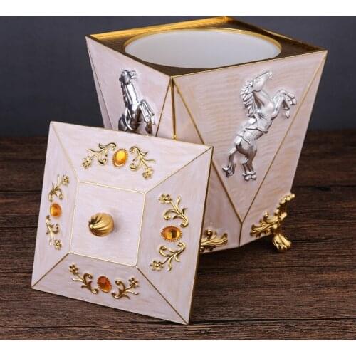 European style ice bucket stainless steel alloy champagne bucket double insulation ice bucket cover KTV club bar ornaments