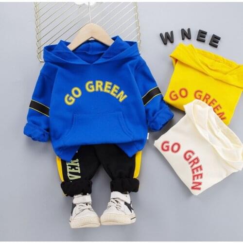 Spring Baby Casual Boys Girls Patchwork Letters Sport Hoodies Jacket Pants 2Pcs/Set Kids Fashion Suit Infant Clothing Tracksuits