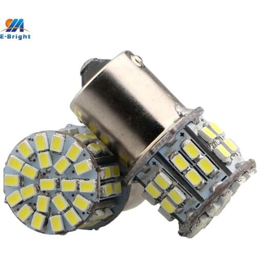 YM E-Bright 2X p21w BA15S 1156 p21/5w 1157 BAY15D 1206 LED Turn Signal Brake Lights Parking Rear Lamp 12V DC Auto Bulbs White