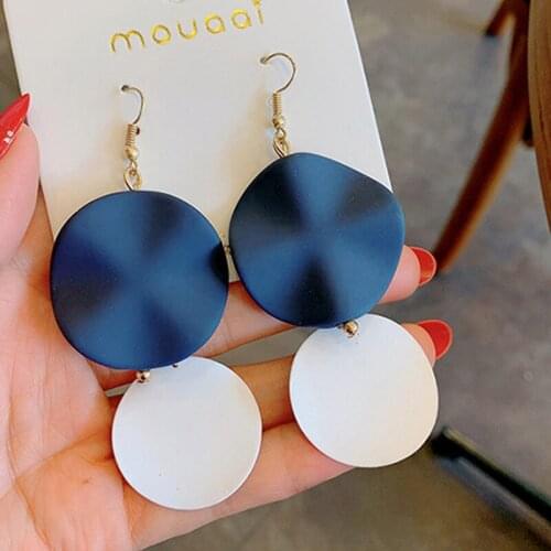2021 Trend Unusual Stainless Stud Hoop Earrings For Women Fashion Jewelry Aesthetic Piercing Korean Vintage Spray Paint Alloy