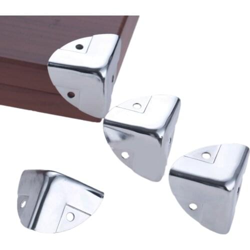 4Pcs Iron Aviation Air Bags Corner Brackets Furniture Wooden Case Box Cabinet Support Bracket Metal Edge Corner Protectors Cover