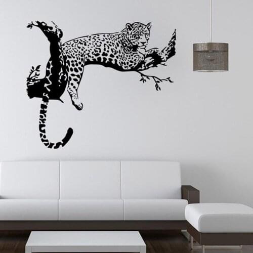 72*86cm Cheetah Leopard Animal Wall Sticker Home Decor Removable Living Room Bedroom Decoration Vinyl Decals