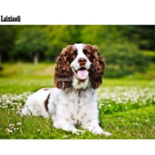 Handmade Diamond Mosaic British cocker spaniel Diamond Painting cute pet Cross Stitch Kits full Diamond Embroidery dog pictures