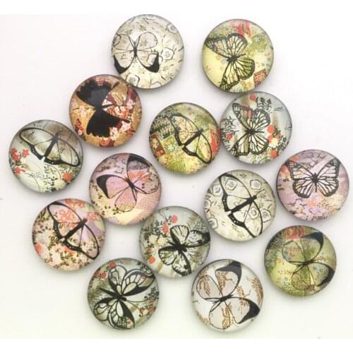 Free shipping (14pcs/lot)Cute Butterfly Glass Fridge Magnet Whiteboard Message Stickers Refrigerator Magnet for Gift Home Decor