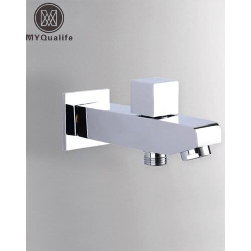 Free Shipping Wall Mounted Brass Bath & Shower Spout Concealed Install Tub Filler with Switch