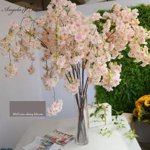 Big136cm artificial cherry blossom vines oriental home wedding garden party shop Decor Chriatmas luxurious cherry fake flores