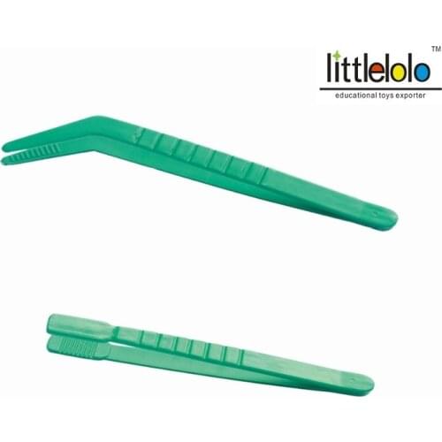 Childrens Special Plastic Science Experiments Kindergarten Clips Tools Elbow Tweezers Flatten Tweezers