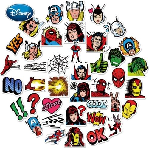 Disney 40pcs cartoon hero sticker mini sticker mobile phone water cup flat balance car waterproof decorative sticker