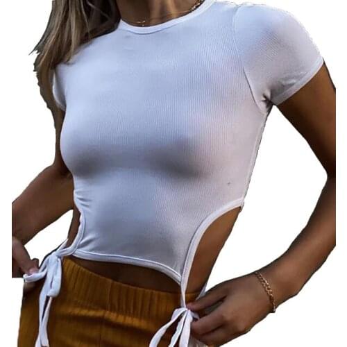 Summer T Shirt Women Film ladies round collar solid color white short sleeves t-shirts sexy Female Tee Tshirts MDX1068370