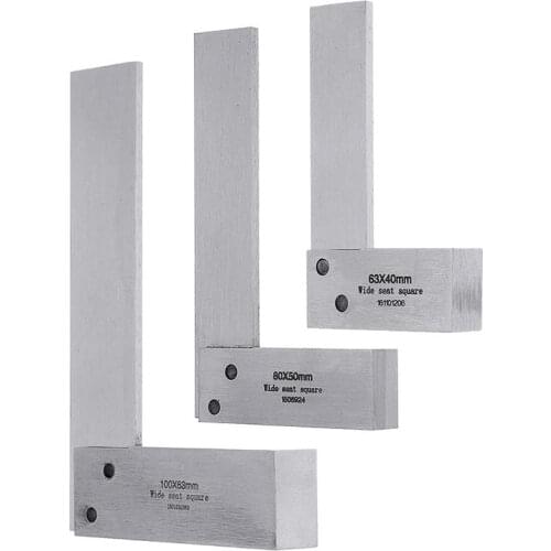 ALLSOME Machinist Square 90 Degree Right Angle Engineer Set Precision Ground Steel Hardened Angle Ruler HT2059-2064