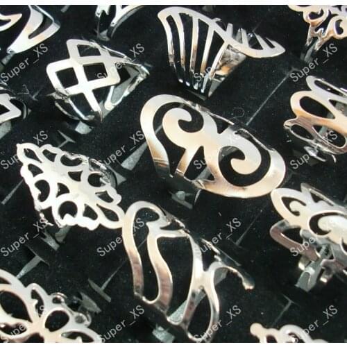 50pcs Whole Lot Jewelry Ring Fashion Cool Women Men Silver Plated Enamel Glaze Alloy Rings LB130 Free Shipping