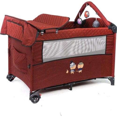 Mother So Playpen Crib 70x110 Cm Burgundy Color Portable Playpen Quality Easily Installed Playpen Crib safe