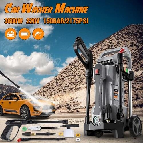 GUANXIN 220V 3800W 2175PSI High Pressure Car Washer Machine Cleaner Car Washing Pump Water Gun Foam Generator Powerful Washer