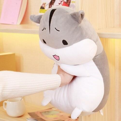 Stuffed Animal Plush Hamster Toys Baby Kids Sleeping Doll Super Soft Cartoon Cute Mouse Pet Pillow Sofa Back Cushion Lovely Gift