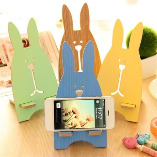 Gift Rabbit Phone Mobile w16 Table Tidy Organize Stationery Stationery Desk Container r Stationery Wooden Pen Holder