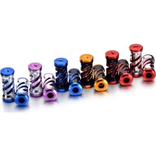 2Pcs/lot Spiral Pattern Fishing Reel Handle Knobs Aluminum Alloy S/D Brand Refit Bait Casting/Spinning Fishing Reel Knobs