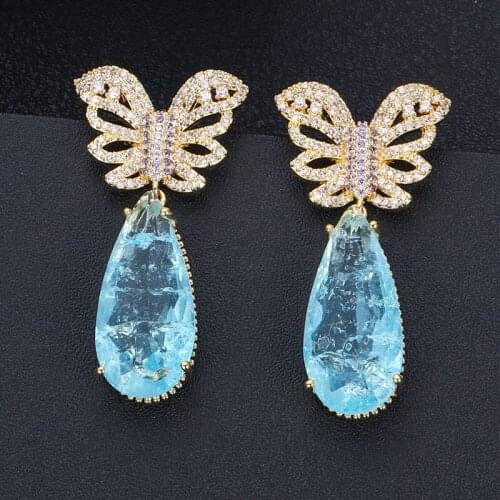 Accking t Luxury Waterdrop Earrings For Women Accessories Full Cubic Zirconia Earrings Jewelry for women lady
